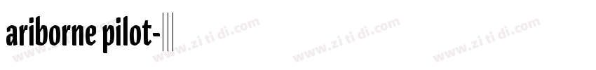 ariborne pilot字体转换